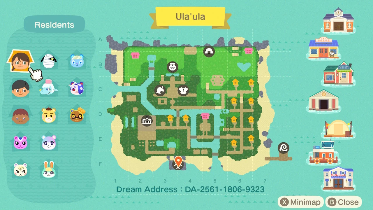Ula'ula Island Map - Full layout of CodyMKW's Animal Crossing island
